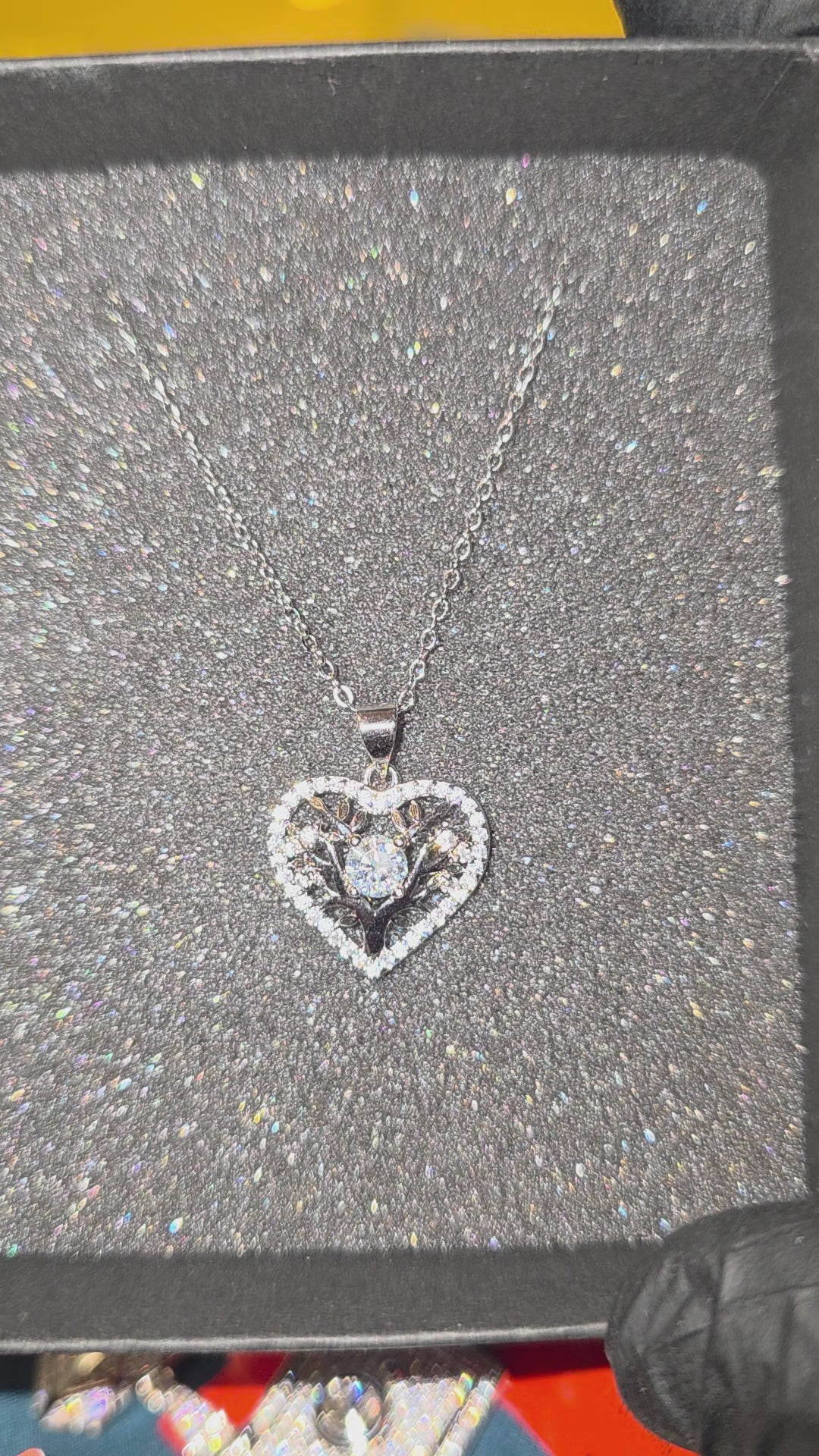 14k white gold necklace + pendant