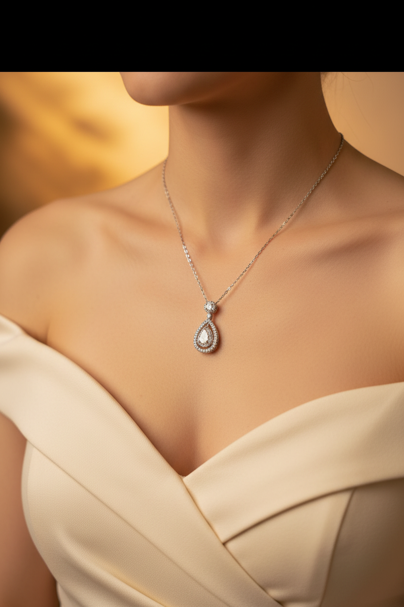 .925 sterling silver necklace + pendant