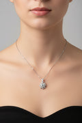 14k white gold necklace + pendant